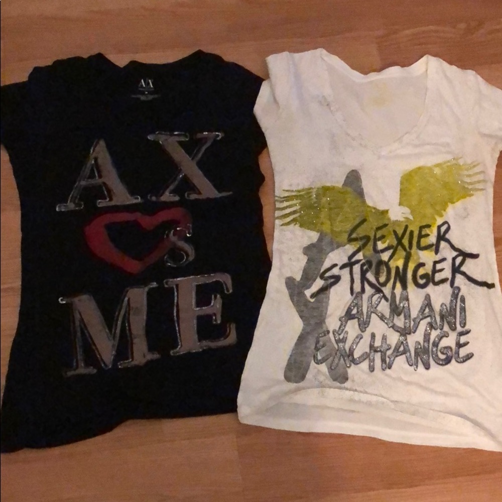 2 armani exchange tops